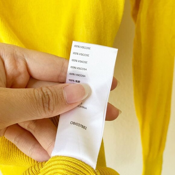 Anthropologie Yellow Long Sleeve Knit Sweater XS - Picture 6 of 6